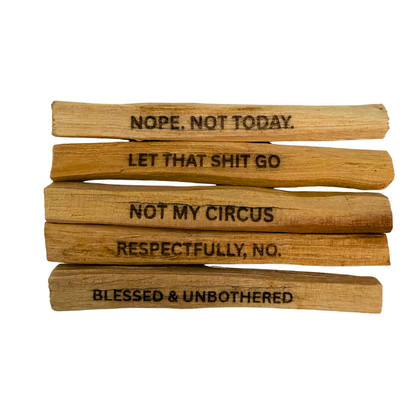 Custom Engraved Palo Santo - Bundle of 5